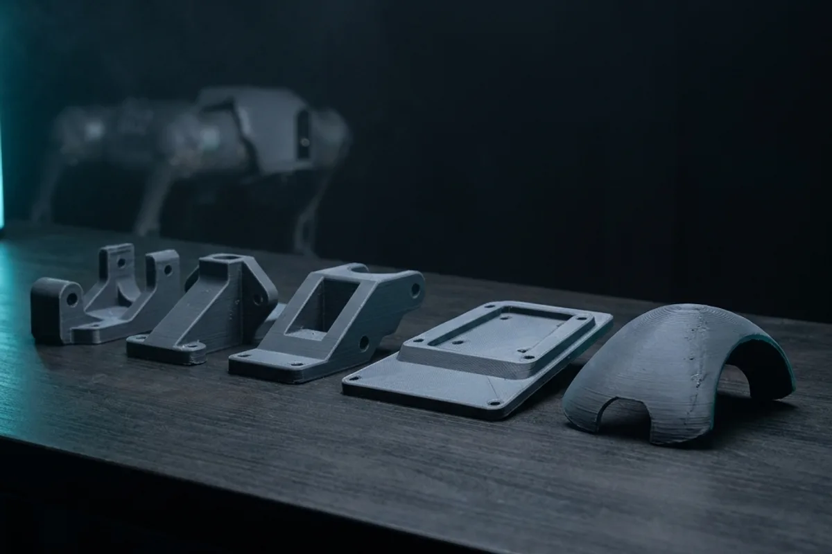 Custom 3D-printed parts for a robotic unit